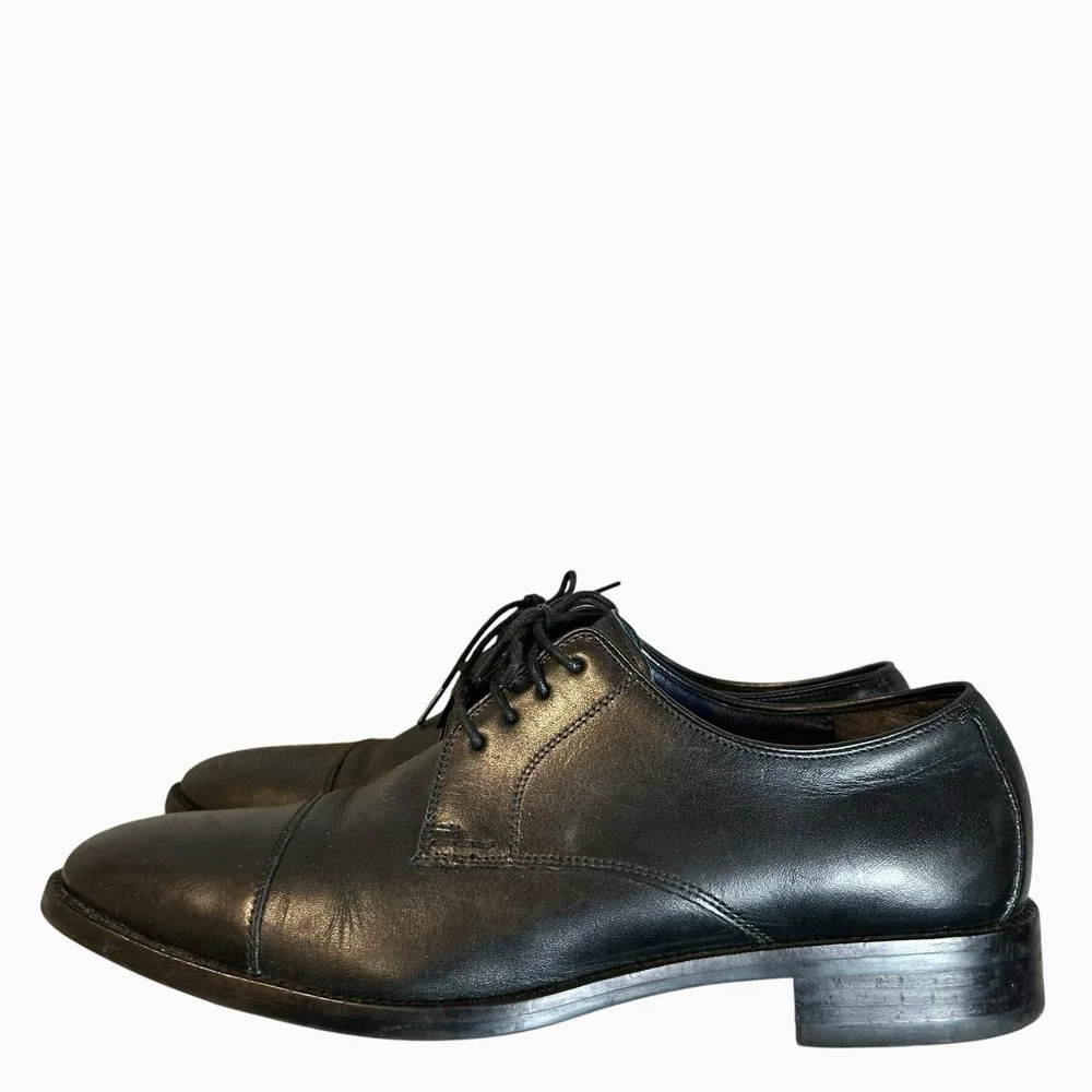 Cole Haan Grand.OS Mens Black Leather Cap Toe Oxford Dress Shoes Size 9 M